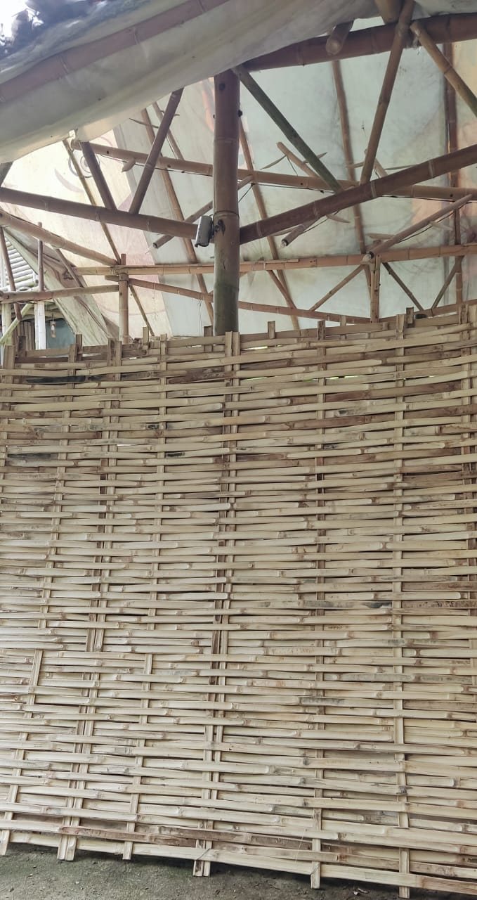 Paneles tejidos de latillas